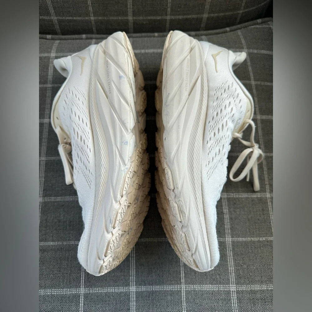 Hoka Cream/Beige Clifton 8 Running Shoes Mens Size 8D - Picture 7 of 12
